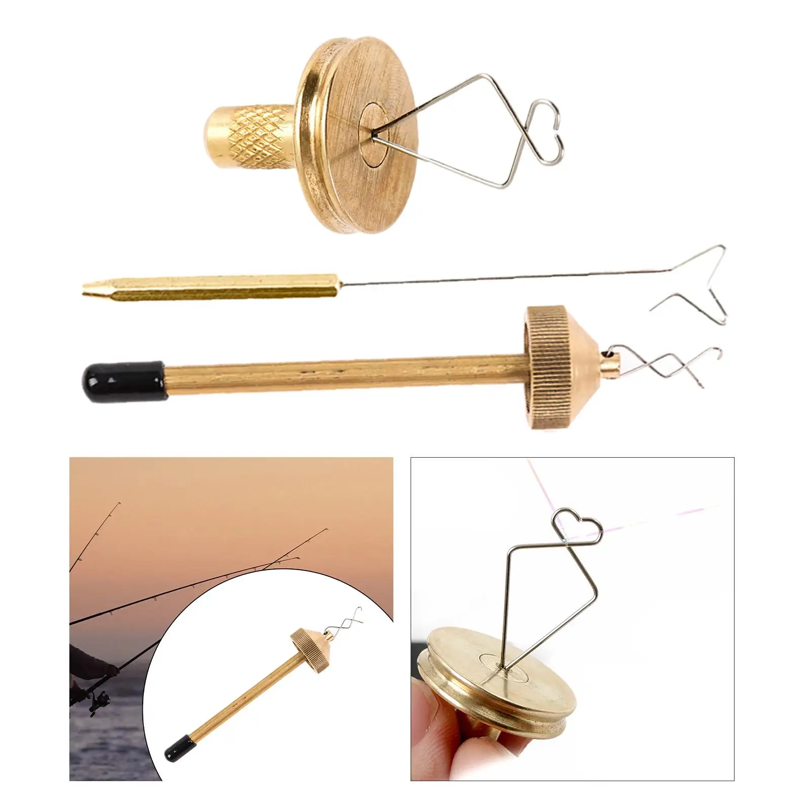 Dubbing Twisters Spool Holder Brass Handle Accessories Portable Fishing