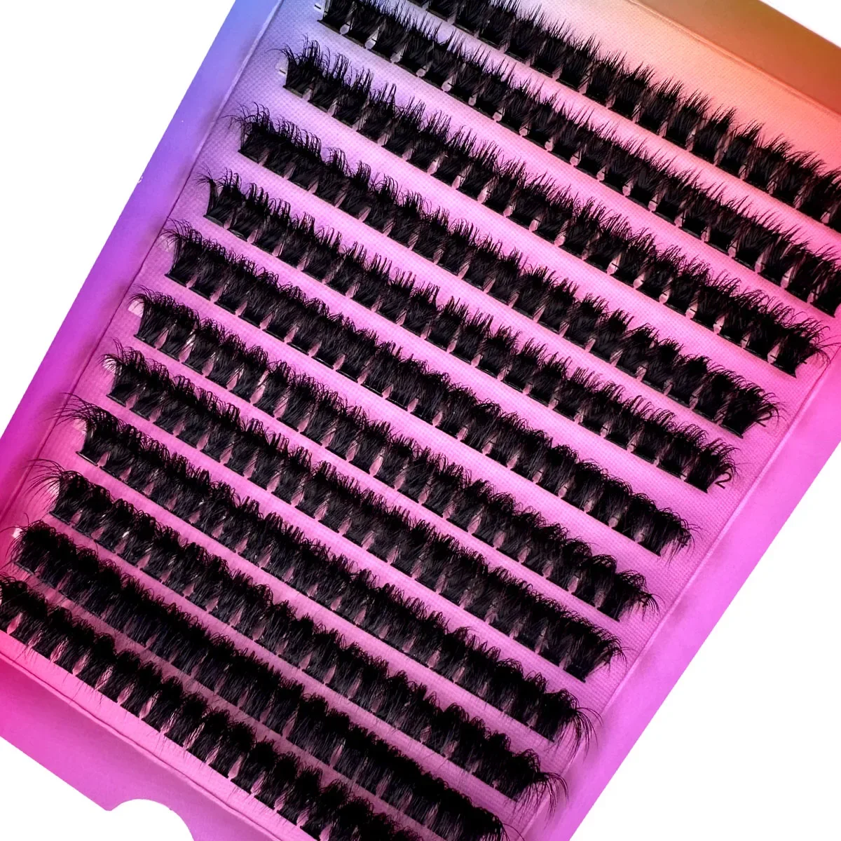 NEW 12Rows 5D Fluffy Thick Eyelash Clusters D Curl Wispy Individual Lashes 70/80/100 Mix Eyelash Extensions False Eyelashes