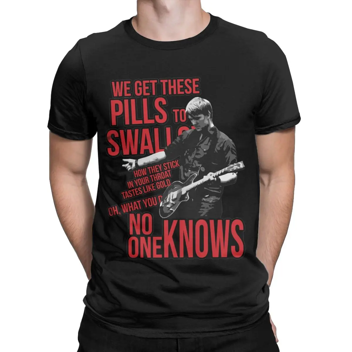 Leisure No One Knows Queens Of The Stone Age Band T Shirt for Men Women Pure Cotton Tees Shirt Graphic Printed Clothing