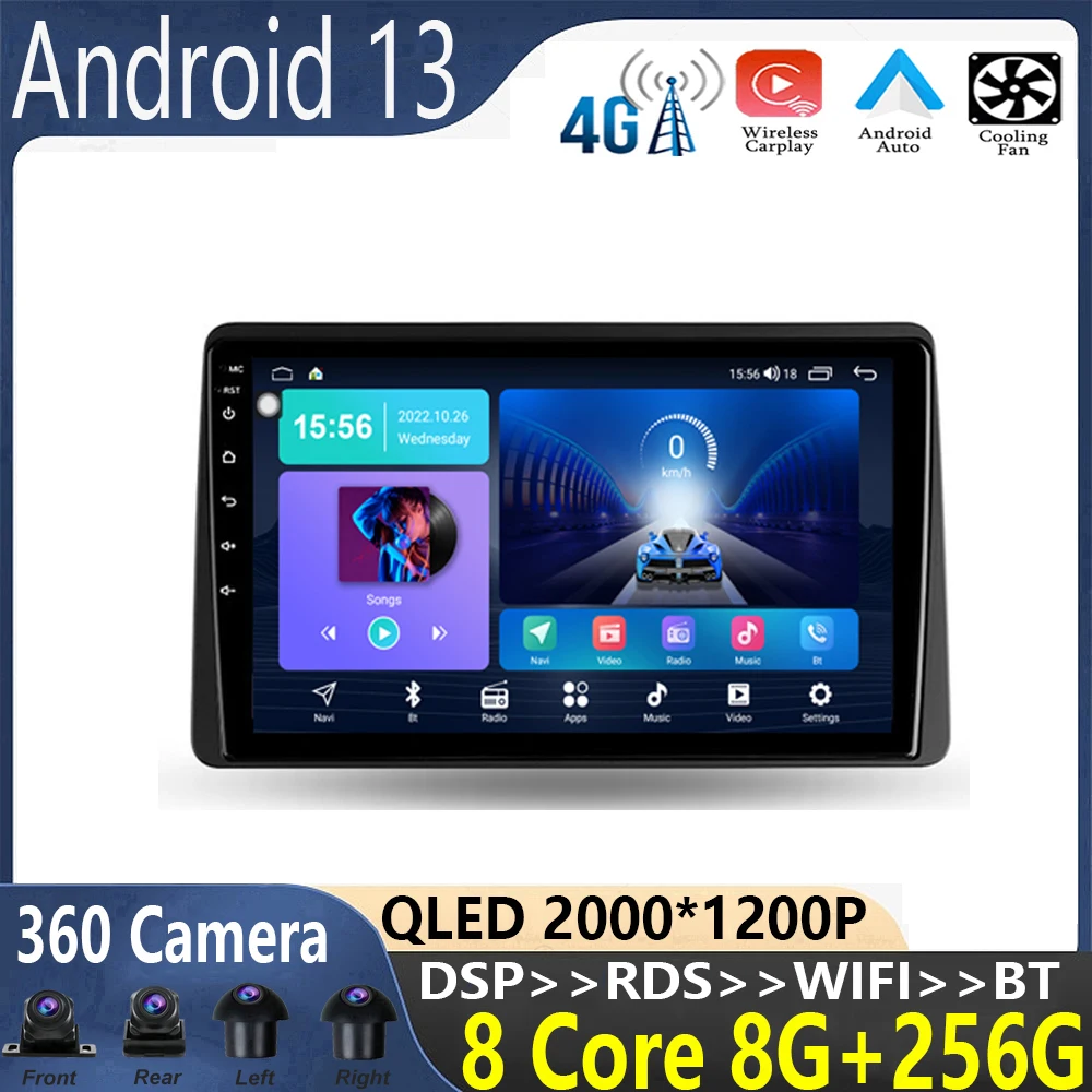 

android 13 For Renault Duster HM II 2020 - 2022 Arkana I 2019-2022 Car Radio Multimedia Video Player Navigation GPS No 2din