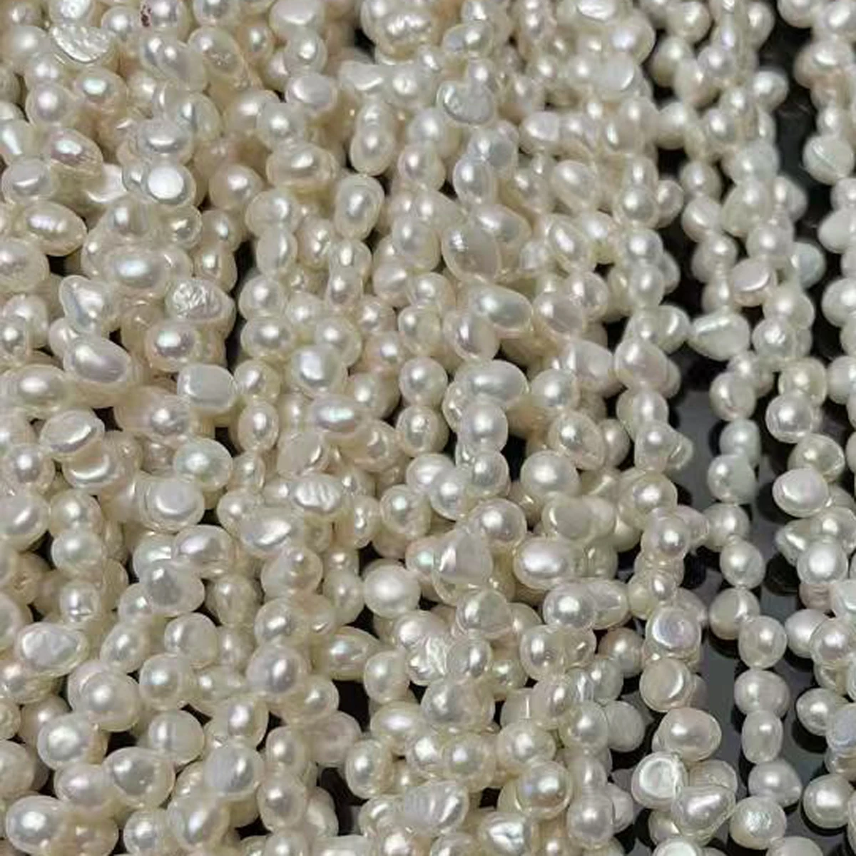 

4-5mm AAA White Oval Irregular Bead Natural Freshwater Pearl Necklace Jewelry Make DIY Bracelets Earring Accessories Wholesale