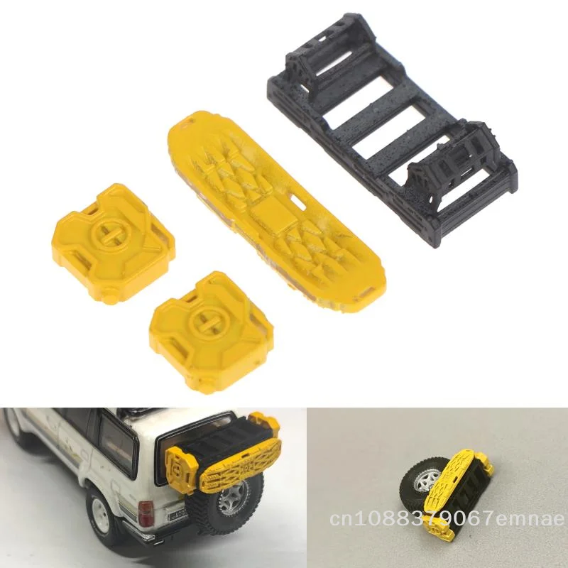 

[Z]1/64 Scale Soldier Four Piece Set Tactical Multifunctional Spare Tire Rack Hanging Car Model Modification Accessories