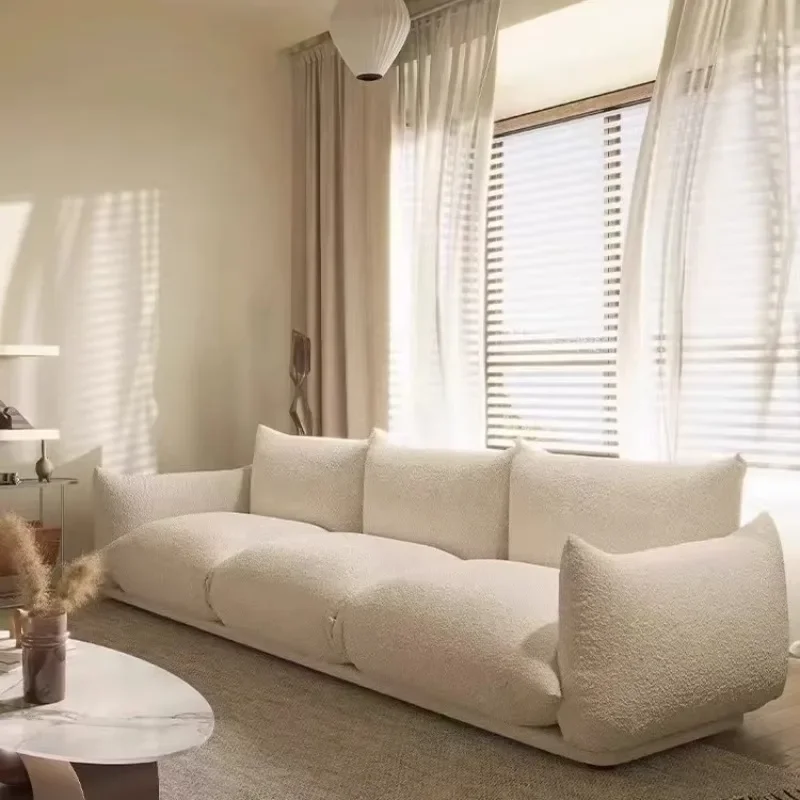 

White Individual Living Room Sofa, Modern Lazy Designer Puffs, European Lounge Postmodern Furniture