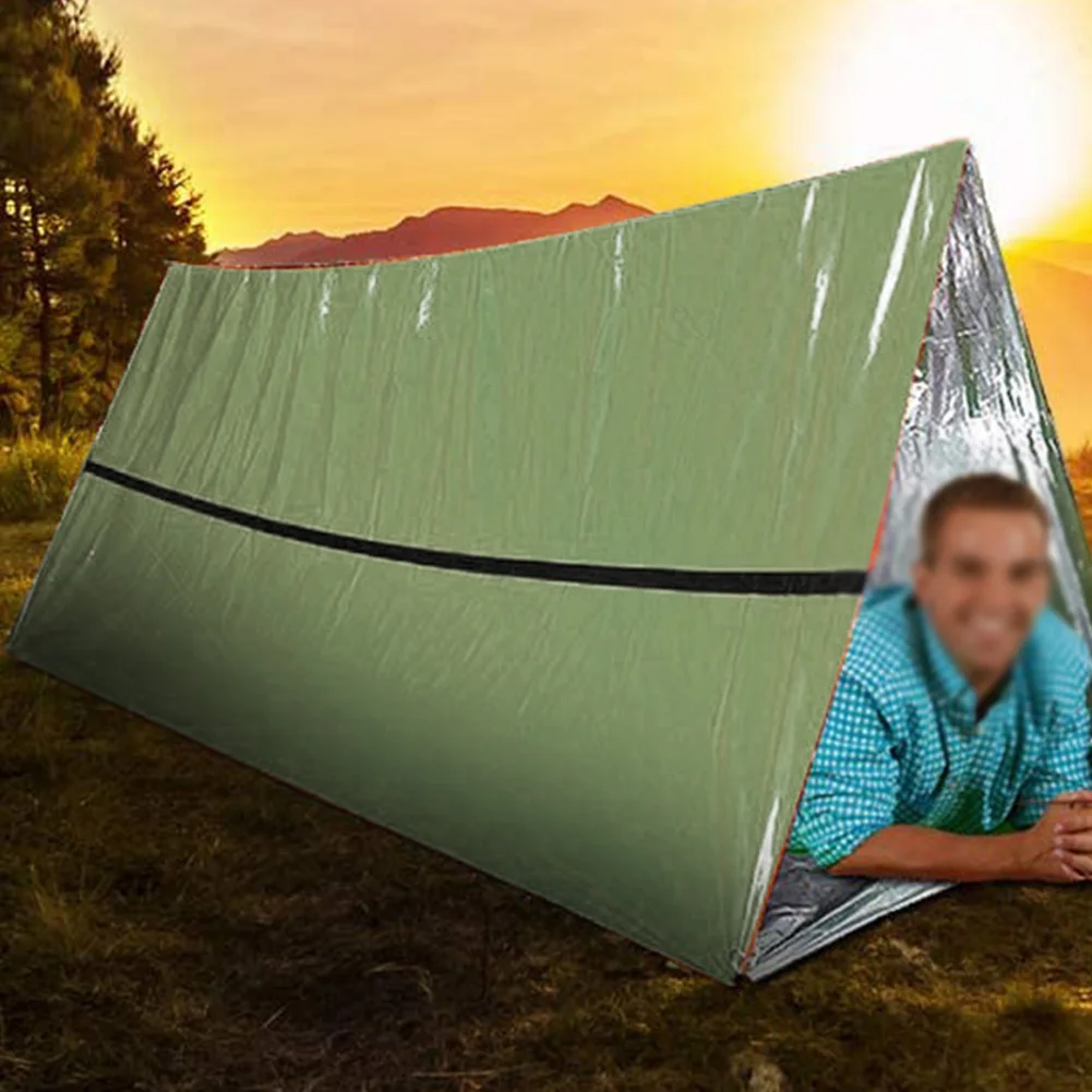 Emergency Sleeping Bag Waterproof Survival Sleeping Bag Portable Thermal Sleeping Bag for Camping Hiking Outdoor Adventure