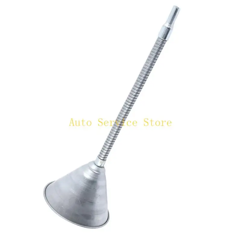 462A Multiple Angles Metal Funnel with Flexible Spouts & Metal Filter Vehicle Maintenance Funnel for Clean Fuels