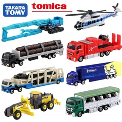 TOMY DOMECA Long Alloy Small Car Model Toy Mercedes Benz Bus Rescue Helicopter Transport Vehicle