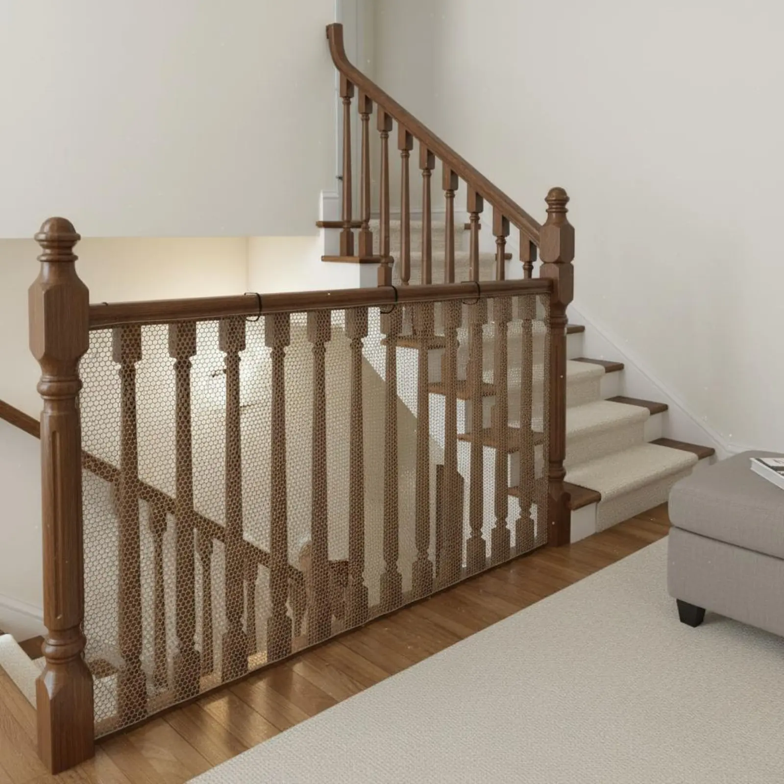 Child Protective Mesh Thickened Balcony Protective Mesh Banister Guard Easy to Install Home Protection Heavy Duty for Children