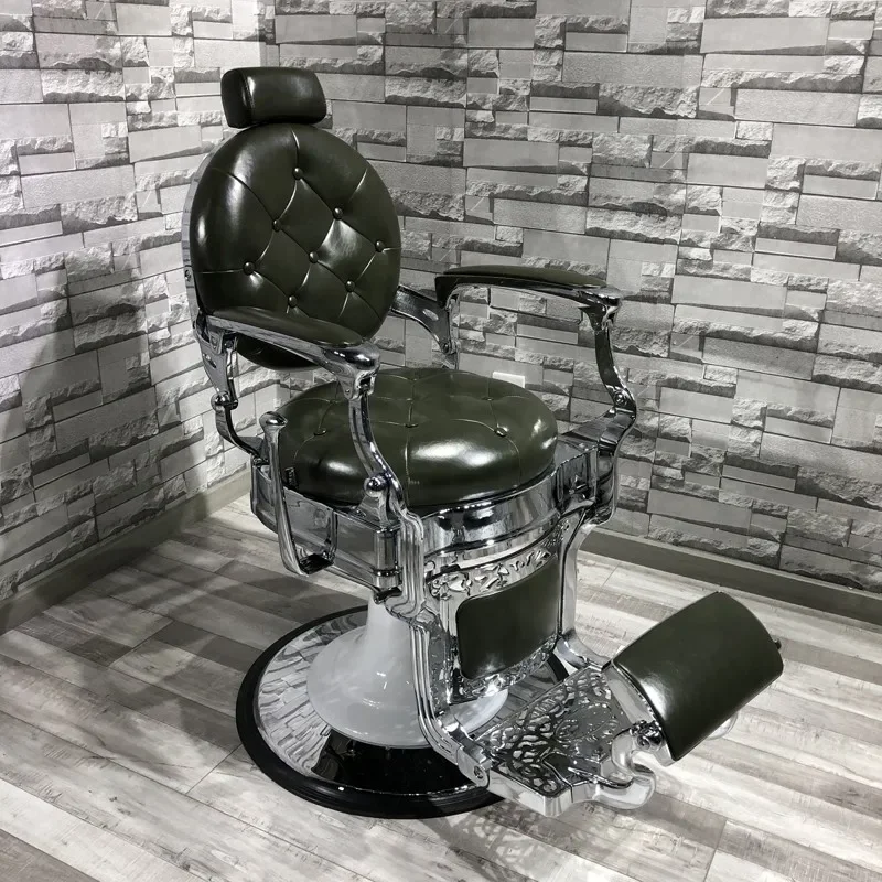 Kursi tukang cukur salon rambut ergonomis mewah Barbershop tata rambut Putar Chaise Coiffeuse furnitur kecantikan QF50BC