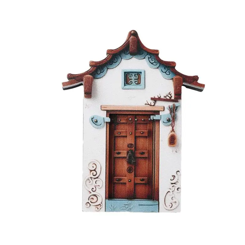 Fairy Door For Wall Miniature Fairy Door Flat Doll House Miniature Wooden Door Wooden Miniature Fairy Door For Gnome Fairy House