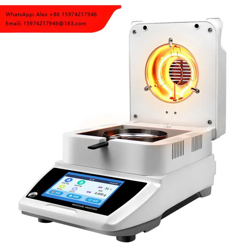 New Arrival HC-155 Halogen Grain Moisture Meter ABS High-Precision Heating Digital Moisture Balance Analyzer