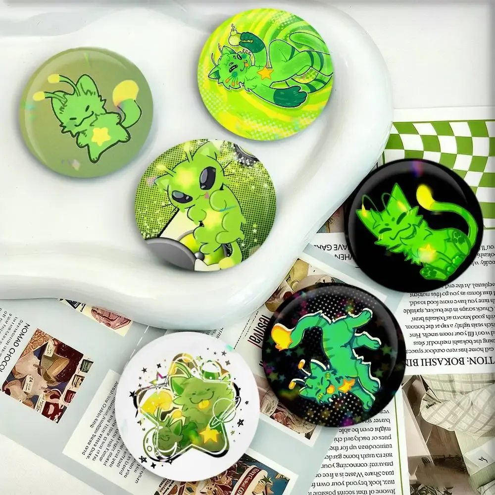 Cute cat G-Gnarpy Badges 25 32 44 58 75 mm Round Fans Collect Friends Gifts Brooch Souvenir