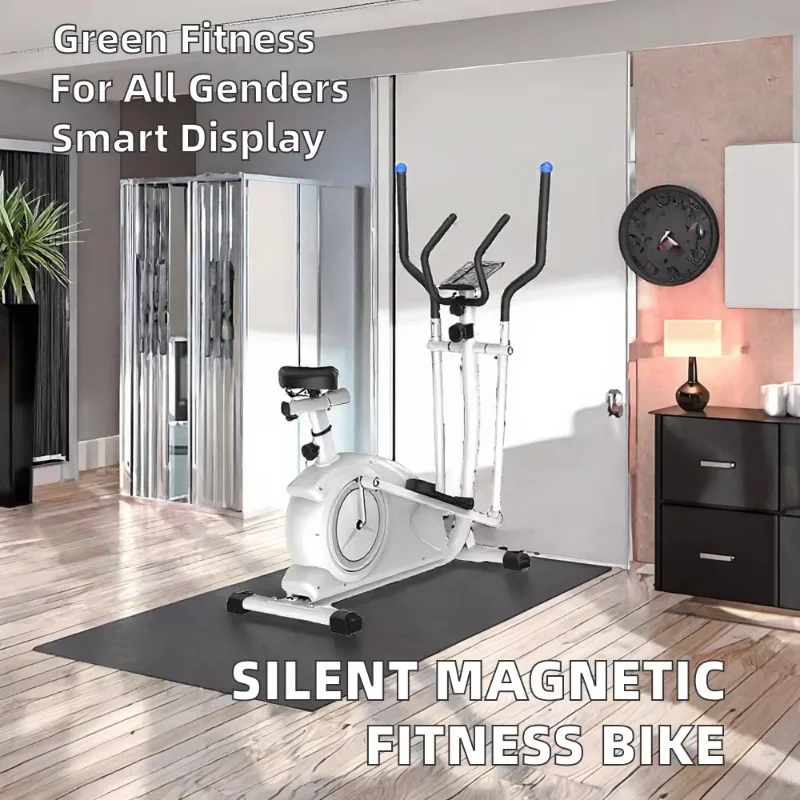 دراجة بيضاوية الشكل مغناطيسية منزلية - معدات اللياقة البدنية الأفقية للتحكم في المقاومة الصامتة #1