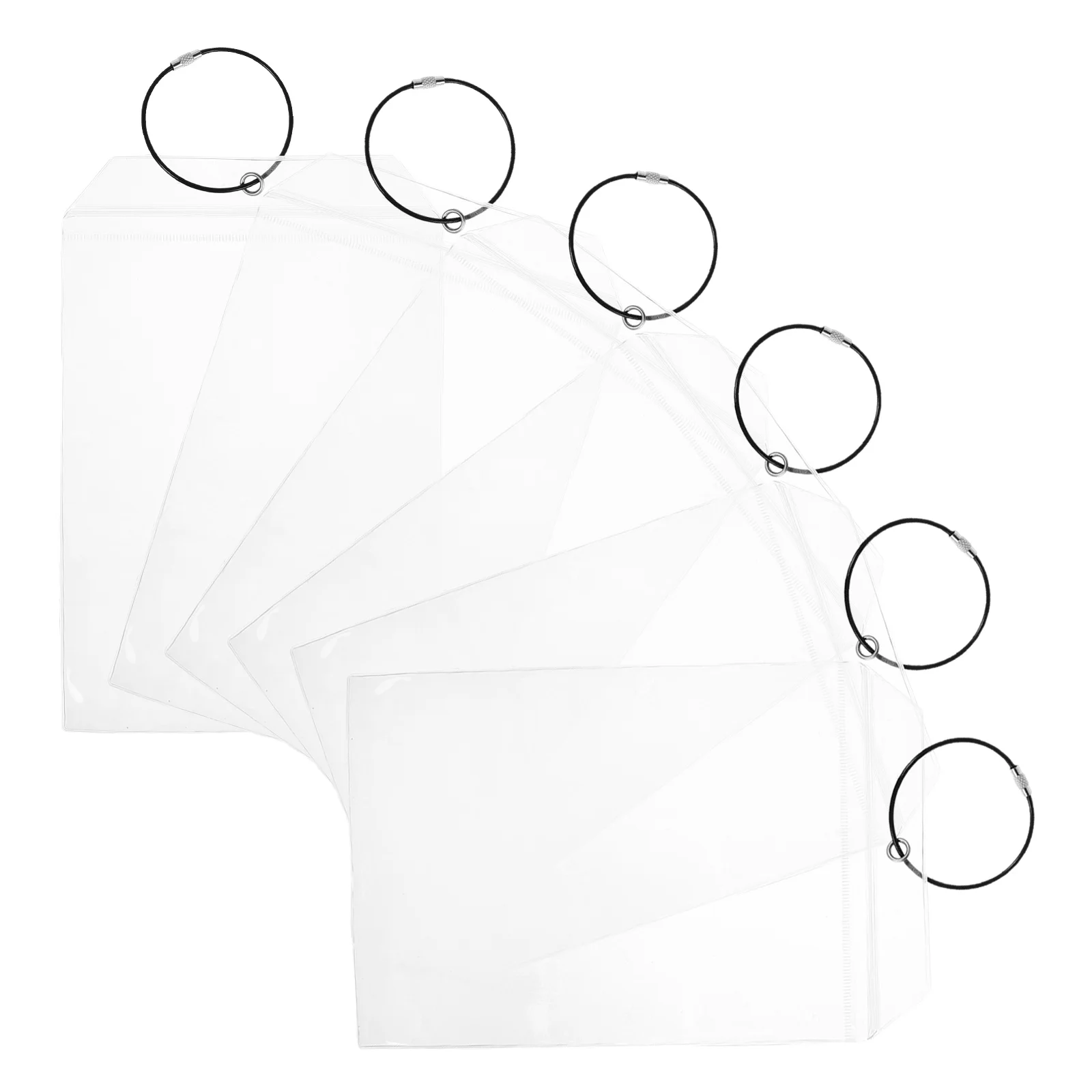 

6 Pcs Clear Luggage Tags Bulk Card Sleeves Travel Accessories Label for Suitcases Cruise Holders