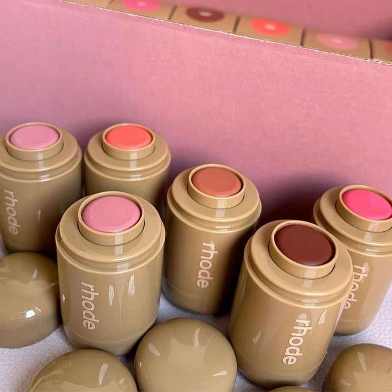 Maquiagem bochecha blush creme blush vara brilho labial caso de telefone para iphone 16 17 fita salty tan framboesa espresso batom ins