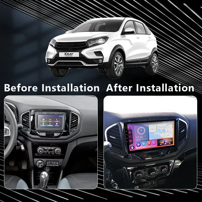 Android 14 Carplay Auto WIFI+4G Car Radio For LADA Xray X ray 2015-2019 Multimedia Video Player Navigation GPS Stereo 2din DVD