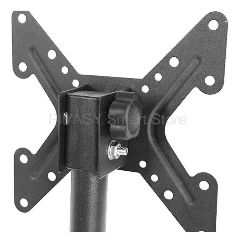 フロアテレビスタンド 隠しベース 高さ調節可能 17-43インチスクリーン用 3段階の高さ傾斜調整 高耐久スチールディスプレイ