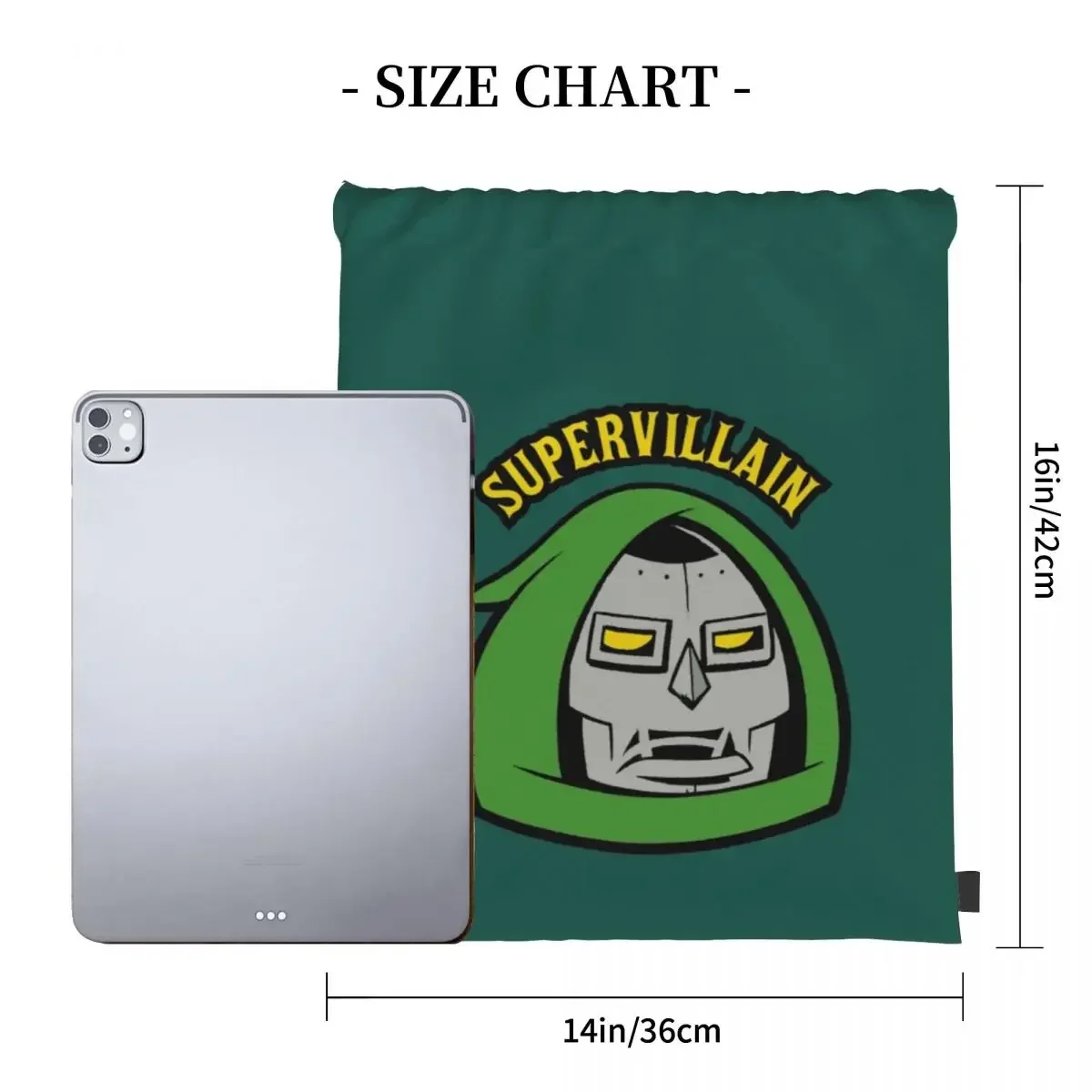 MF DOOM Backpacks Casual Portable Drawstring Bags Drawstring Bundle Pocket Shoes Bag BookBag For Travel School