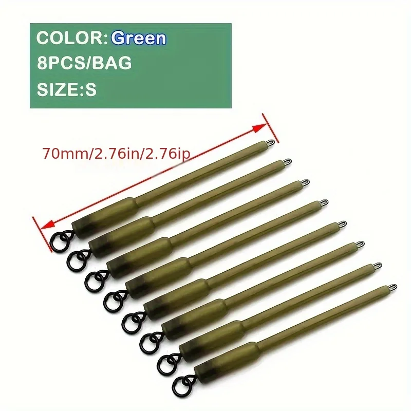 8pcs Carp Fishing Accessories, QC PVA Fishing Feeder Connector Steel Swivels, Fishing Tackle - view 4