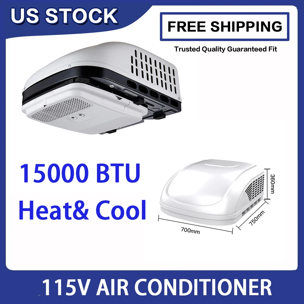 Aspligo 15000 BTU RV Roof Air Conditioner 115V Heat and Cool Camper Van Caravan Motorhome Truck Parking Air Conditioning