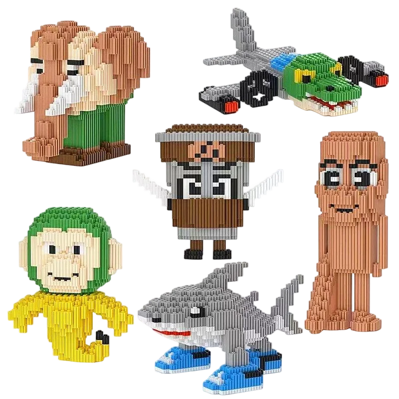 

22cm Italian Brainrot Animals Tung Tung Tung Sahar Building Blocks Desk Ornament Tralalelo Tralala Bricks Toy Gift Creative Toys