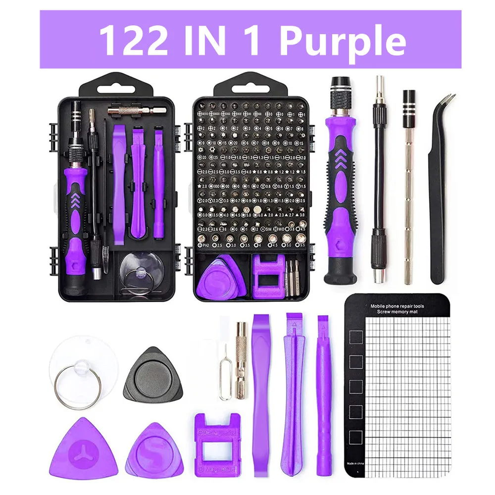 Precisieschroevendraaierset, WOZOBUY 115/122/138 in 1 computerschroevendraaierset, elektronica gereedschapsset voor tablet, iPhone, PS4 reparatie