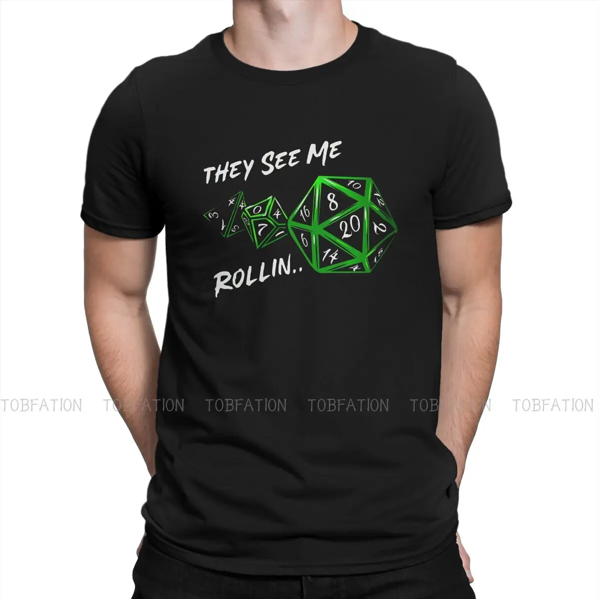 DnD Rolling 20's Tshirt Graphic Men Tops Vintage Punk Summer Clothes Cotton Harajuku T Shirt