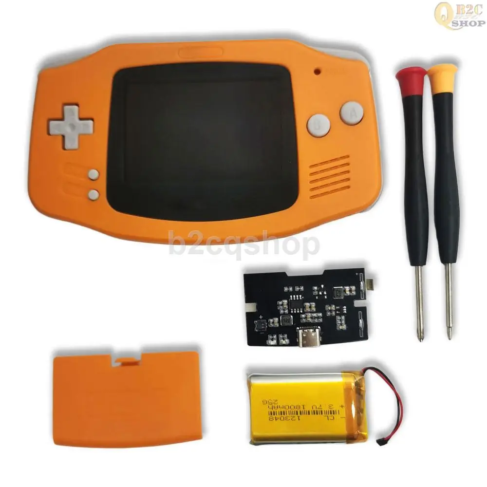 

IPS LCD Backlight Kit 720x480 High Brightness Screen Drop in 1800mAh battery with shell for GBA Game Boy GameBoy Advance