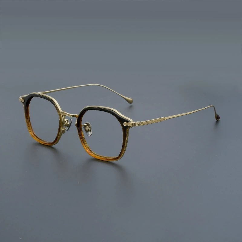 اليابانية اليدوية مربع العلامة التجارية مصمم التيتانيوم وصفة طبية قصر النظر إطارات النظارات LO-08 النظارات الرجعية للرجال والنساء