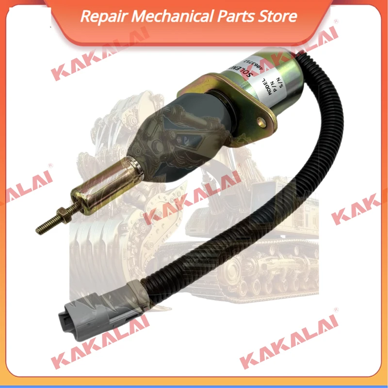 Katup Solenoid Generator Diesel 4063712 Suku Cadang Mesin Stop Penting untuk Mesin Konstruksi