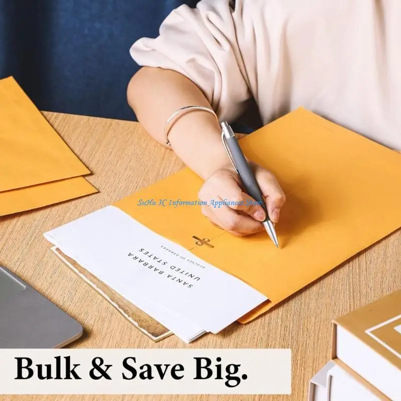 

30шт тяжелые Kraft Covventes с конвертом с металлическими клипками для рассылки для рассылки