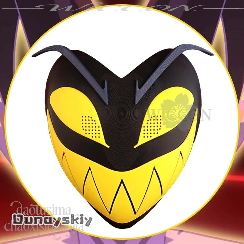 لتقوم بها بنفسك Ss @ أنيمي فندق هاسبين تأثيري آدم ثلاثية الأبعاد حمض البوليلاكتيك قناع الدعائم اكسسوارات أصفر أبيض أحمر شيطان على قناع الملاك هالوين #1