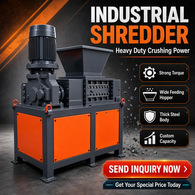 Small Metal For Sale Waste Plastics Recycle Double Shaft Shredder Machines
