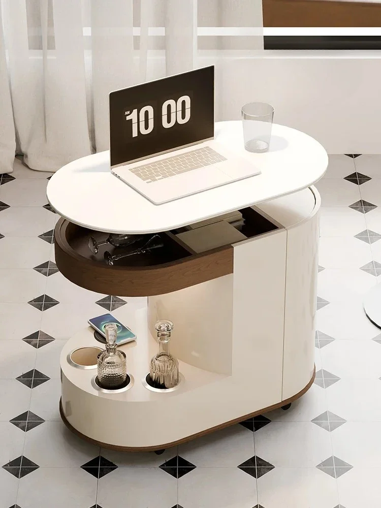 

Приставной столик в античном стиле, подвижный, для маленькой квартиры, гостиной, дома, дивана, боковой шкаф, подъемный журнальный столик