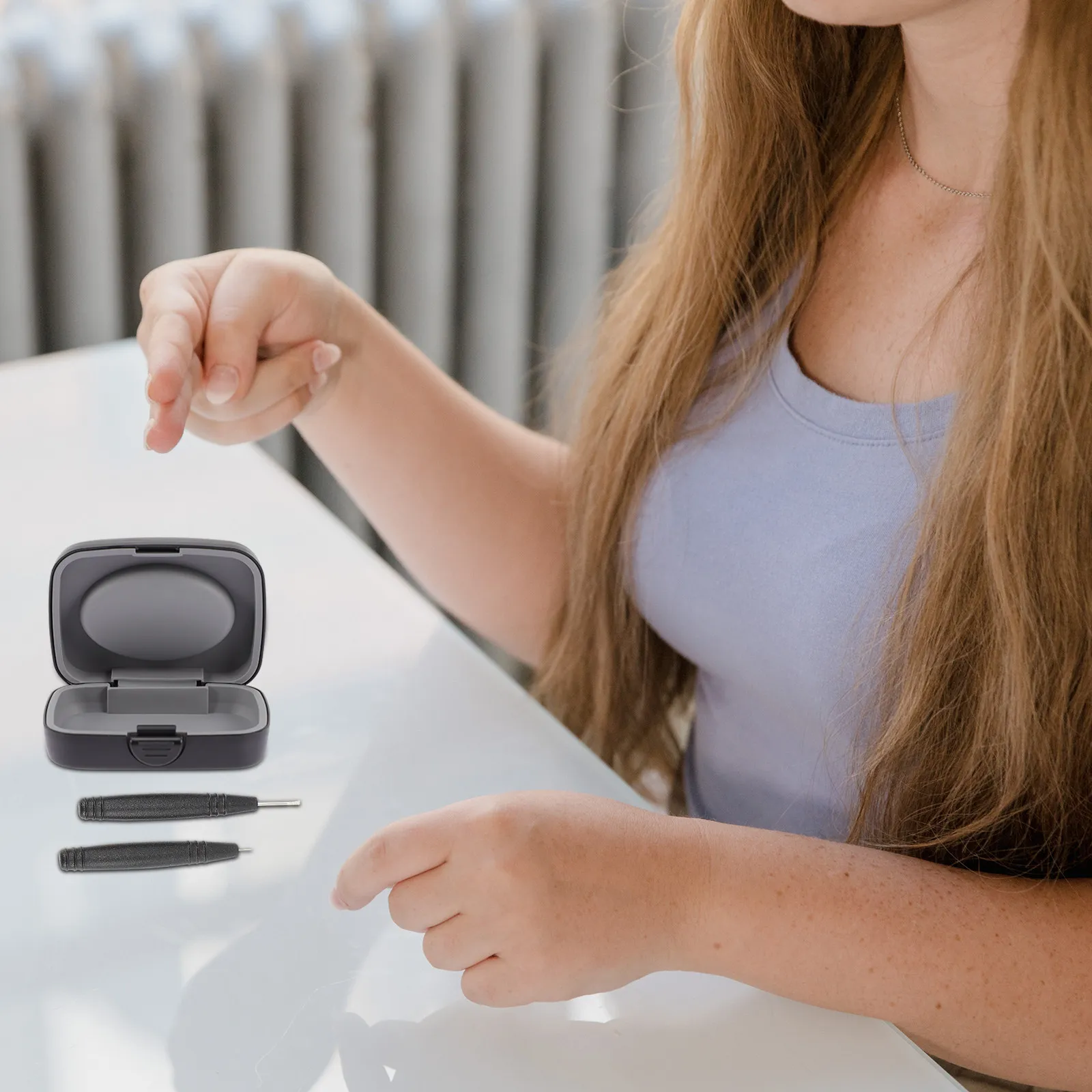 1Set Premium Plastic Hearing Aid Cleaning Kit Lightweight Portable Bte Cleaner Brush Tool for Earphones Hygiene Maintenance with view 6