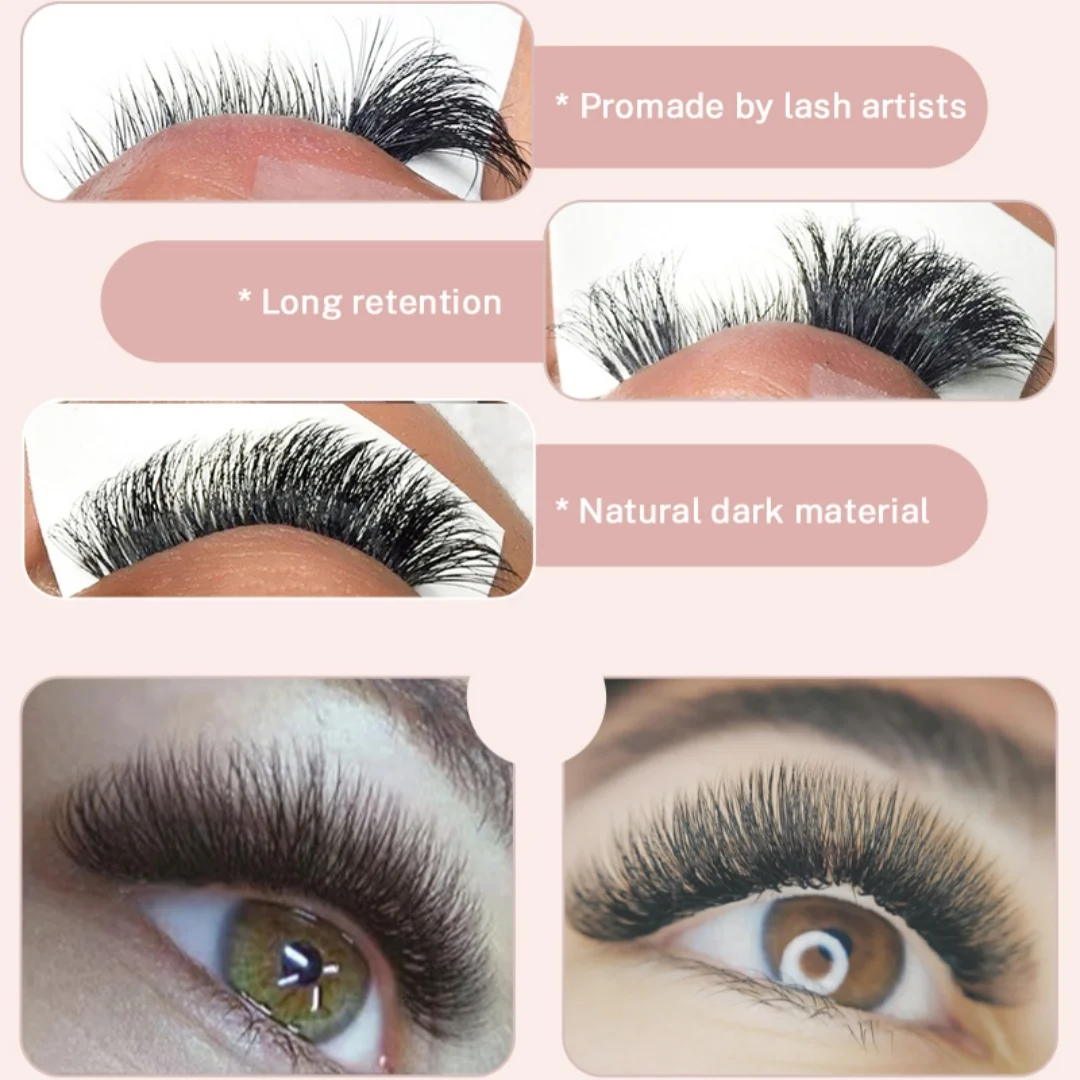 500개의 느슨한 Cils 좁은 팬 부케 Prefaits Premade Lash Fans ... - 4