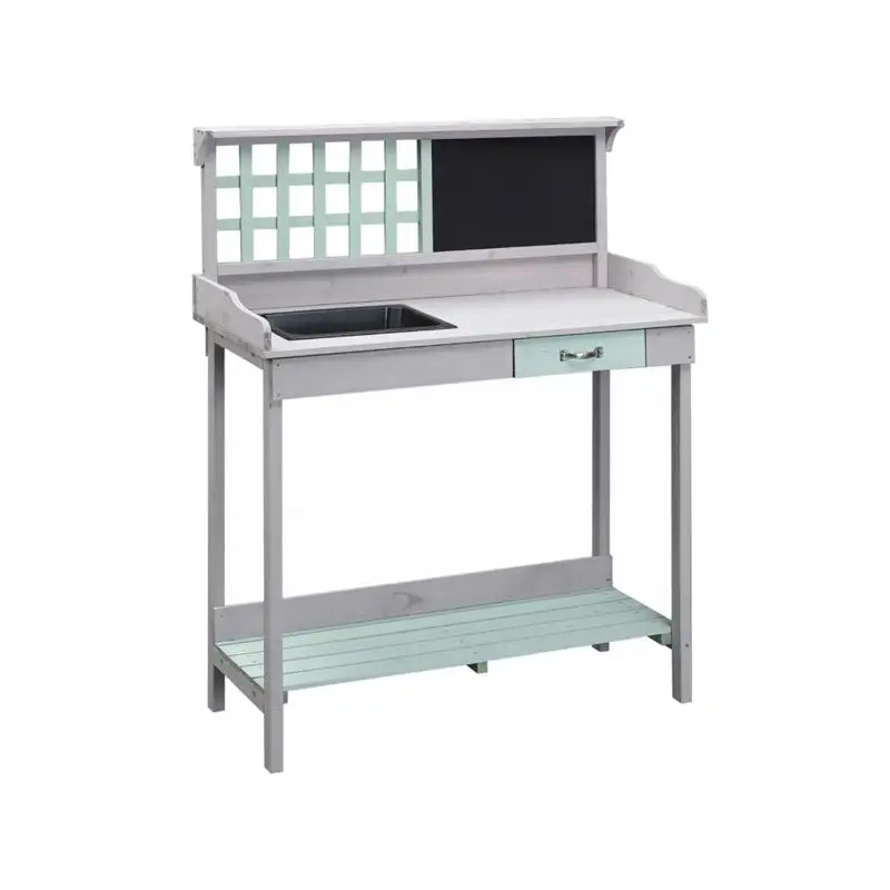 

Garden Workbench with Open Shelf Storage for Tools and Accessories - Durable Workspace Solution for Gardening and DIY Tasks