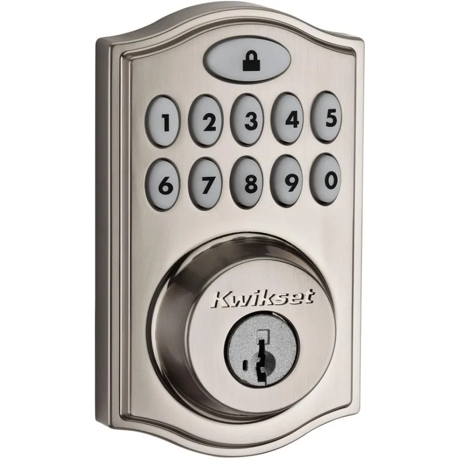 

99140-023 SmartCode 914 Traditional Smart Lock Keypad Electronic Deadbolt Door Lock With SmartKey Security and Z-Wave Plus Sati