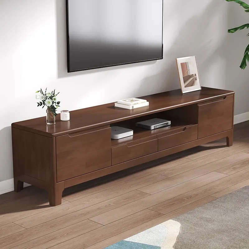 

Normal Dark Brown Tv Stand Living Room Storage Wooden Designer Tv Stand Nordic Minimalist Muebles Para Televisor Furniture Home