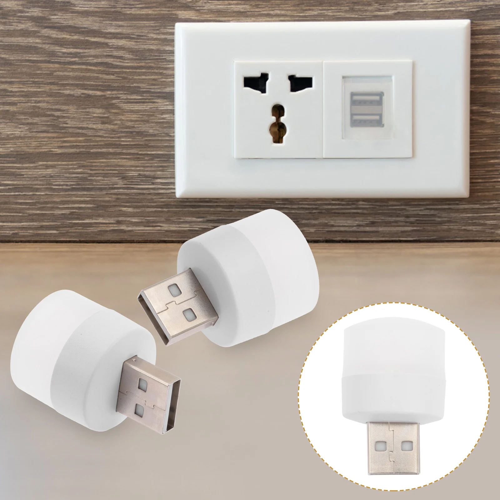 

4 Pcs Portable USB Night Light Led Lights Lamp Design Mushroom Bulb Charge for Bedroom Desk Rechargeable