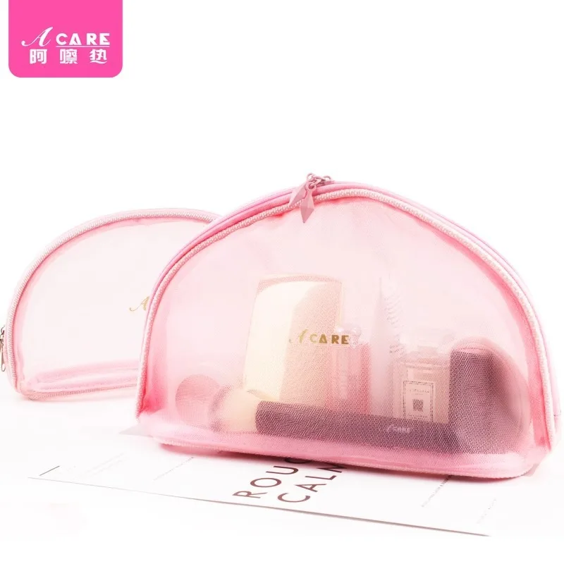 

DX01/Cosmetic bag/C1PQ0-Easy-to-Use Mesh Large Capacity Small Size Portable Women's Portable Pink Travel Business Travel