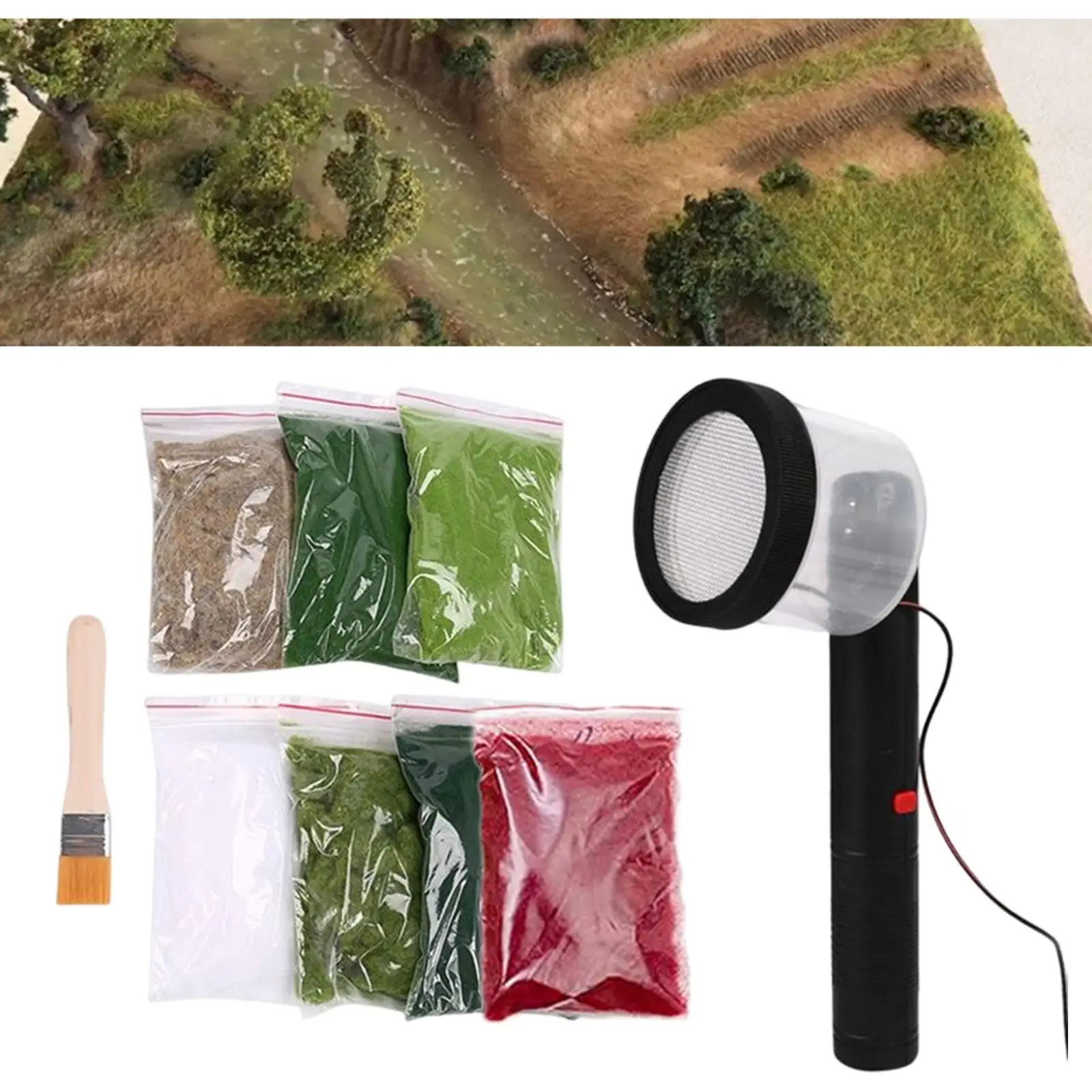 

Mini Static Grass Flocking Railway Terrain Building Diorama for Diorama