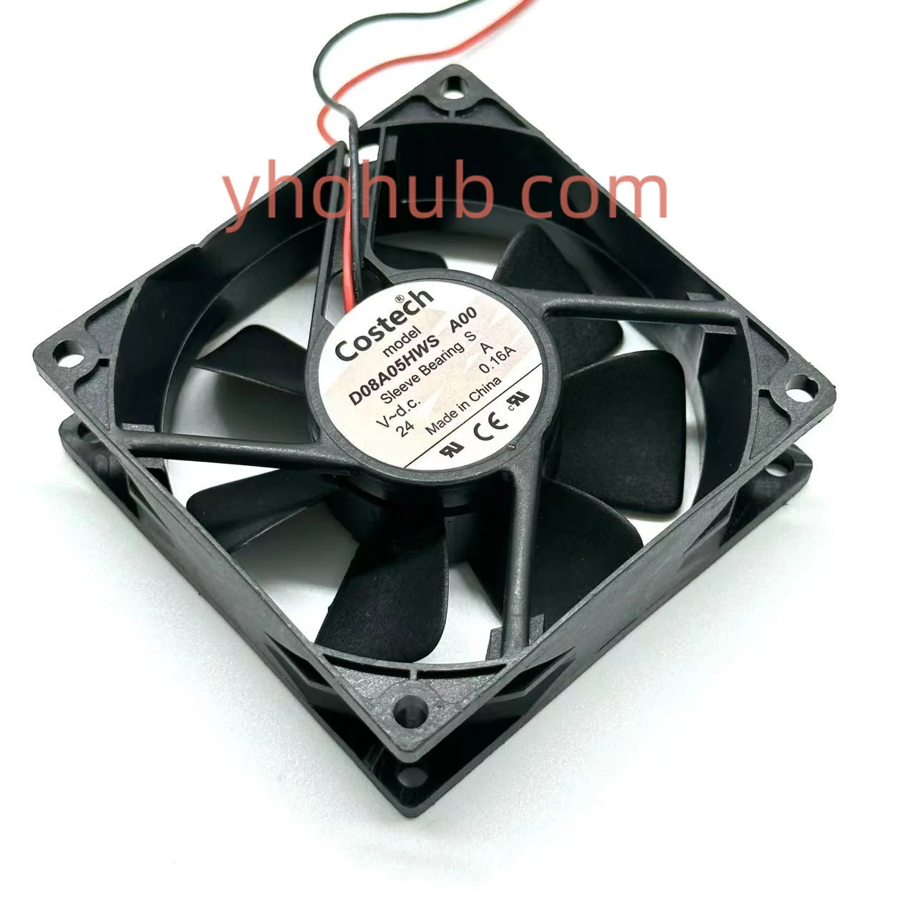 

Costech D08A05HWS DC 24V 0.16A 80x80x25mm 2-Wire Server Cooling Fan