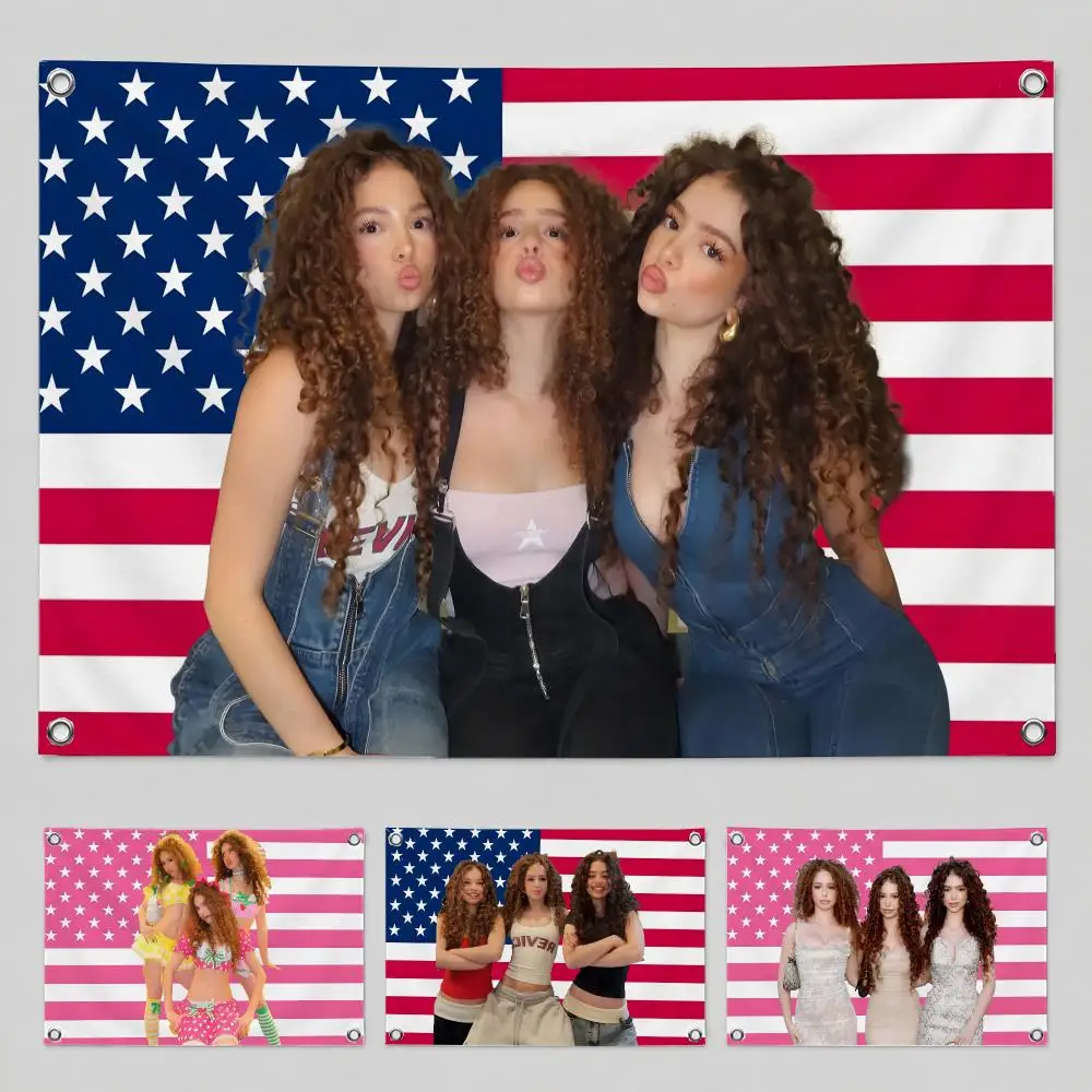 Singer Kalogeras Sisters Flags Home Yard & Garden Decor Banner - Indoor Outdoor Wall Hanging Flag
