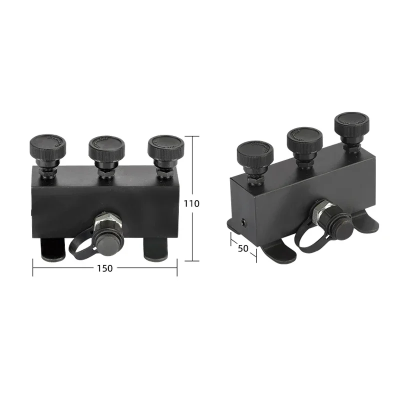 Hydraulic Tools High Pressure Three-way Valve Oil Circuit Distribution Valve Three Way Distributor Oil Distribution Valve