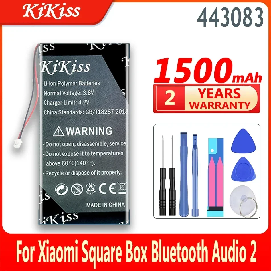 

1500 мАч KiKiss Новая батарея 443083 XMYX03YM для Xiaomi Square Box Bluetooth Audio2 Audio 2, цифровая батарея