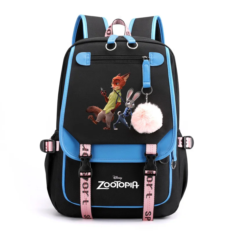 

MINISO Zootopia Judy Nick School Bag for Boys Girls USB Charging Laptop Backpacks Women Men Rucksack Travel Bag Mochila