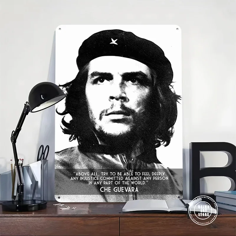 CHE GUEVARA Feel Deeply Metal Poster Custom Wall Art Retro Vintage Tinplate Signs for Man Cave Gaming Room Decoration Cozy House