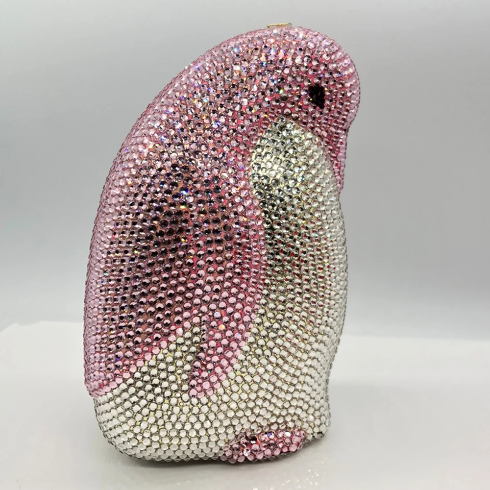 

Клатчи Peguin с бриллиантами, сверкающий женский кошелек для свадьбы, свадебный клатч с кристаллами, роскошный женский мини-минодьер со стразами