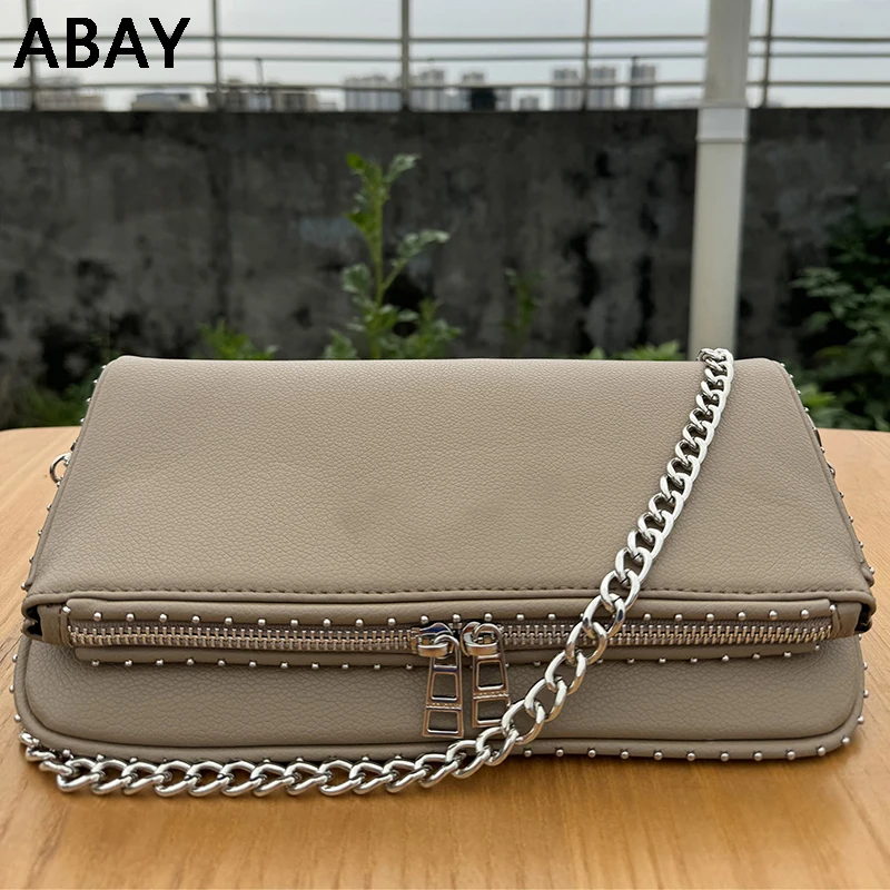 2024 Shoulder Bag For Women Two Chains Wings Bags Straps Beige Color Flap Zipper Rocky