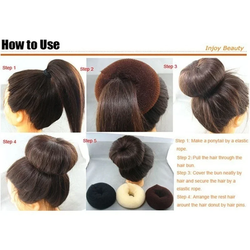 14CM Big Hair Bun Princess Donuts Meatball Headwear Hairs Accessories Headband Wear Styling Tools For Women Wholesale XXL